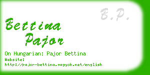 bettina pajor business card